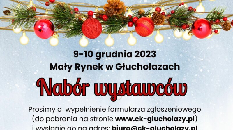 Jarmark Bożonarodzeniowy 2023 – nabór wystawców